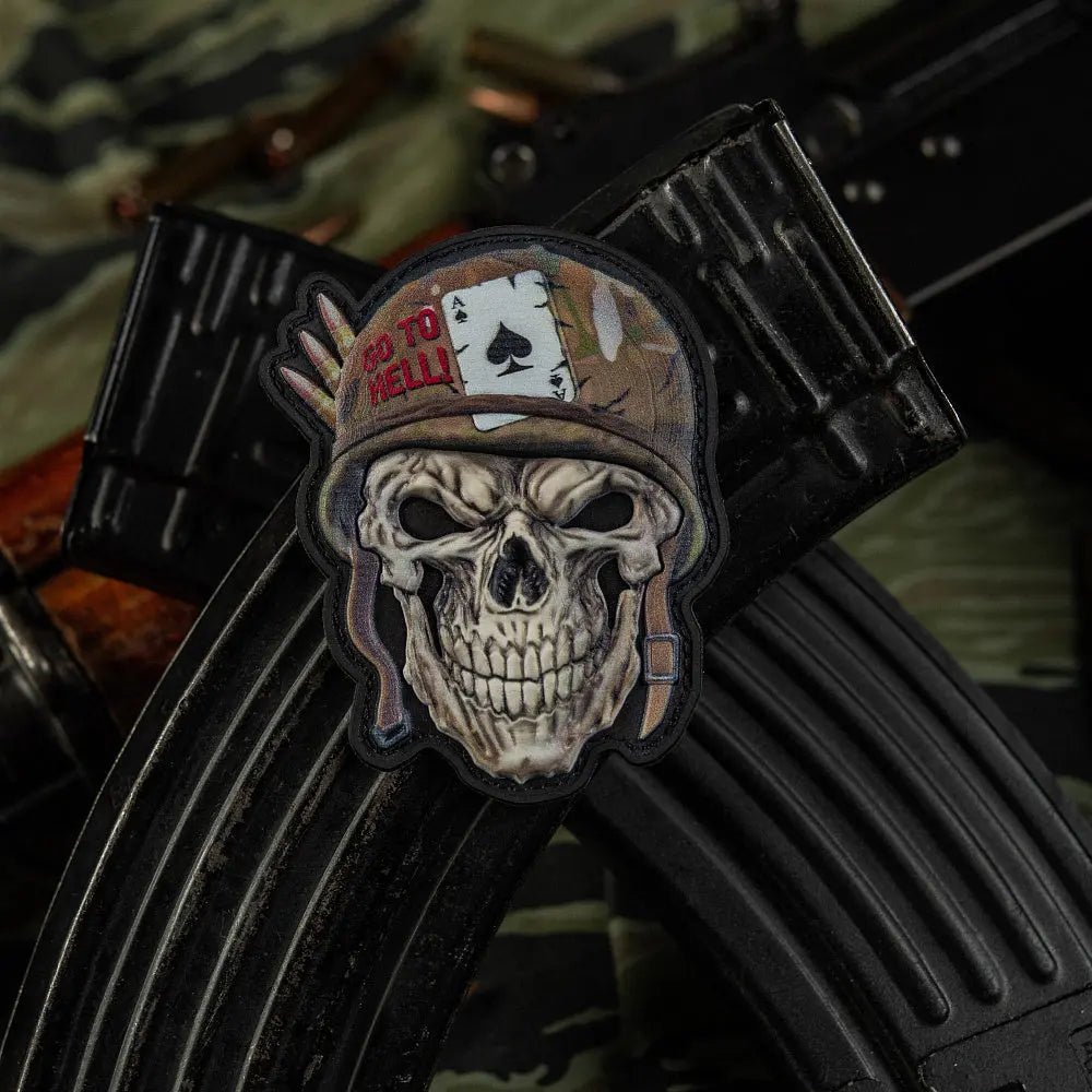 Patch Helmet Skull 3D velcro M - TAC | Echipament tactic WARGEAR