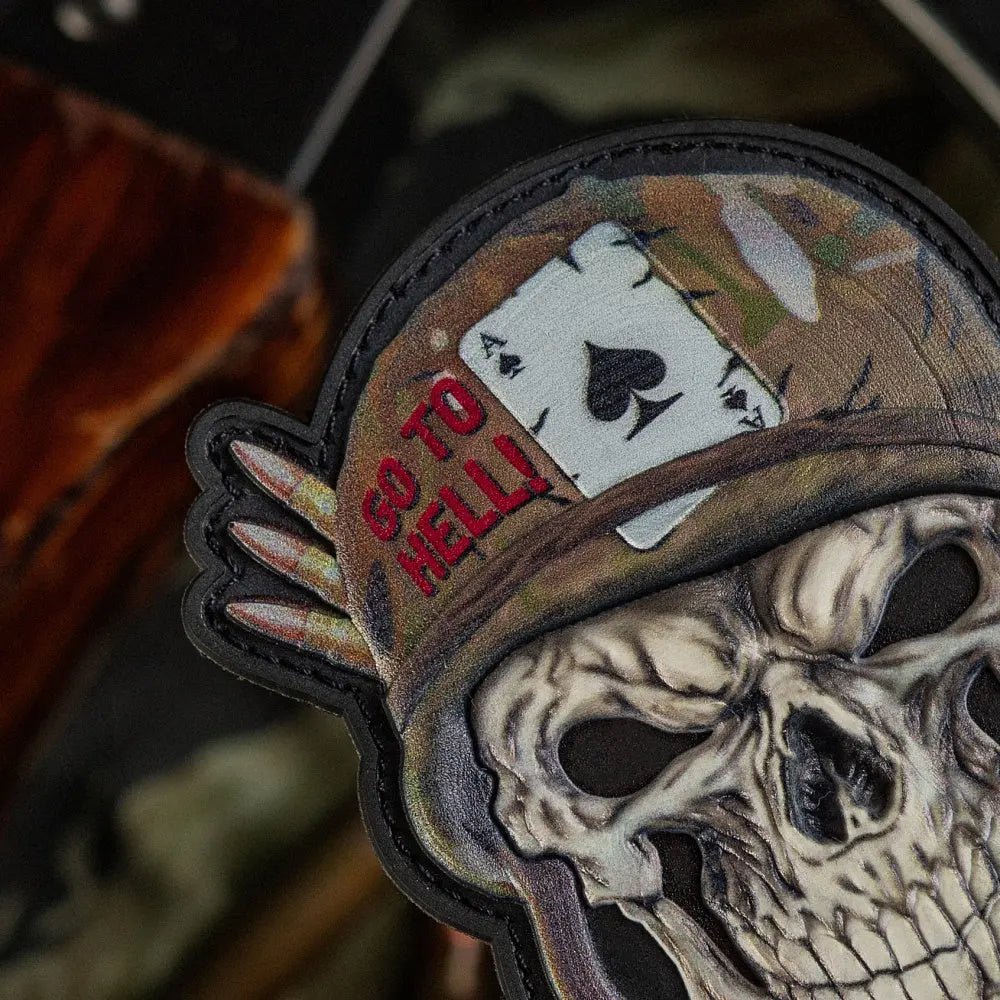 Patch Helmet Skull 3D velcro M - TAC | Echipament tactic WARGEAR