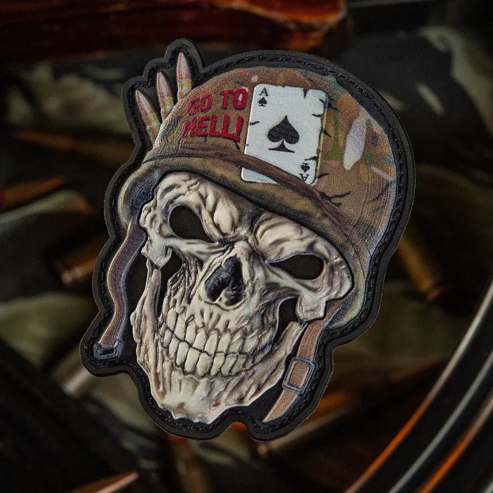 Patch Helmet Skull 3D velcro M - TAC | Echipament tactic WARGEAR