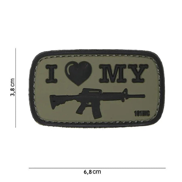 Patch I Love my M4 velcro 3D | Echipament tactic WARGEAR