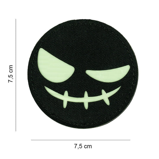 Patch Laser Cut Evil Smiley Face Glow in the Dark | Echipament tactic WARGEAR