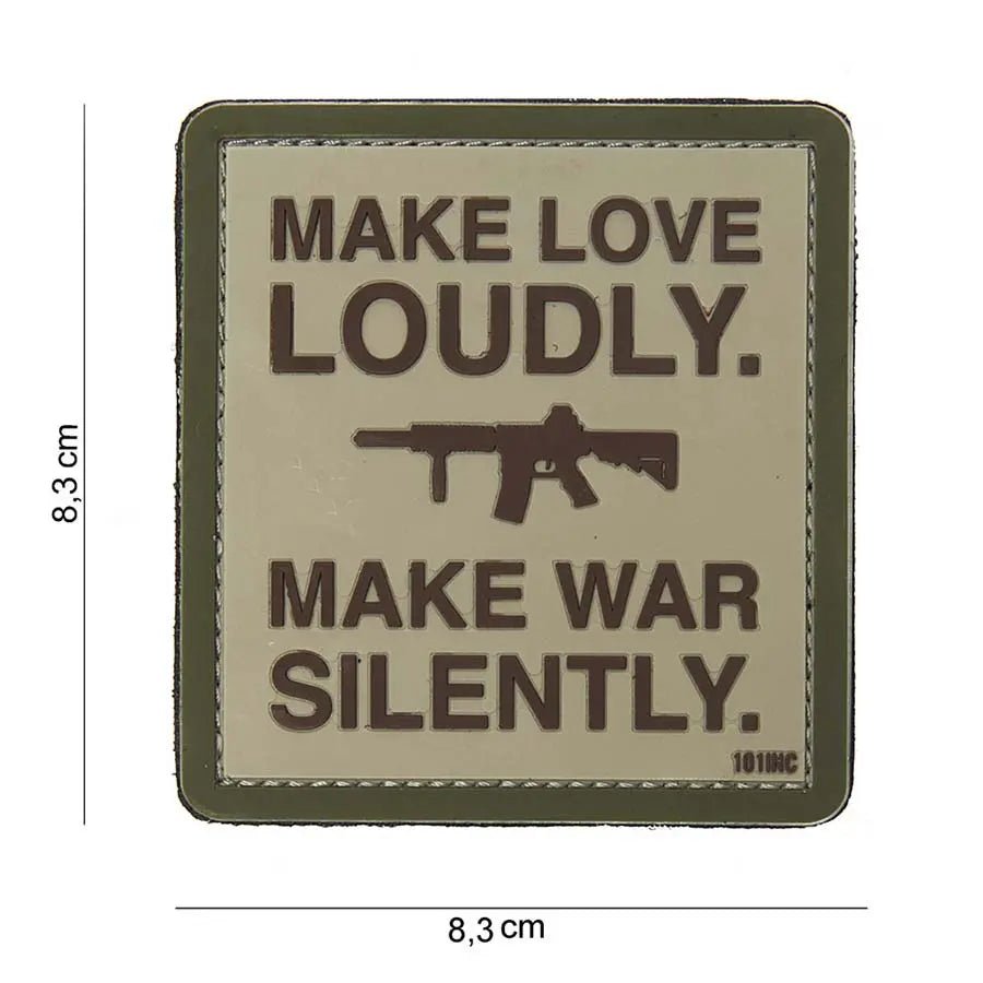 Patch Make Love Loudly velcro PVC | Echipament tactic WARGEAR
