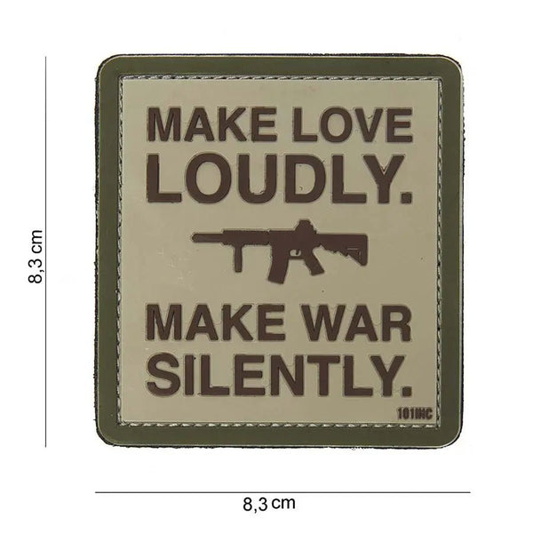 Patch Make Love Loudly velcro PVC | Echipament tactic WARGEAR