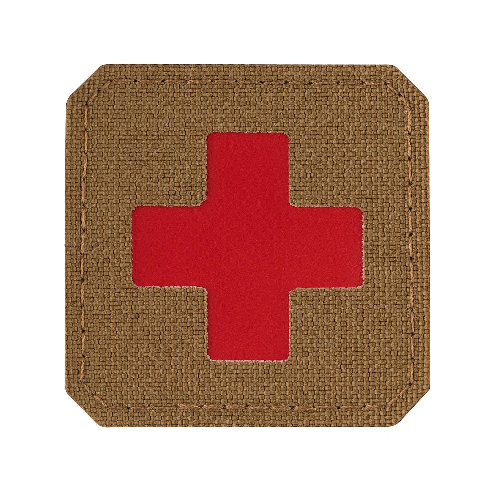 Patch Medic Cross Laser Cut M - TAC – Coyote + Rosu | Echipament tactic WARGEAR