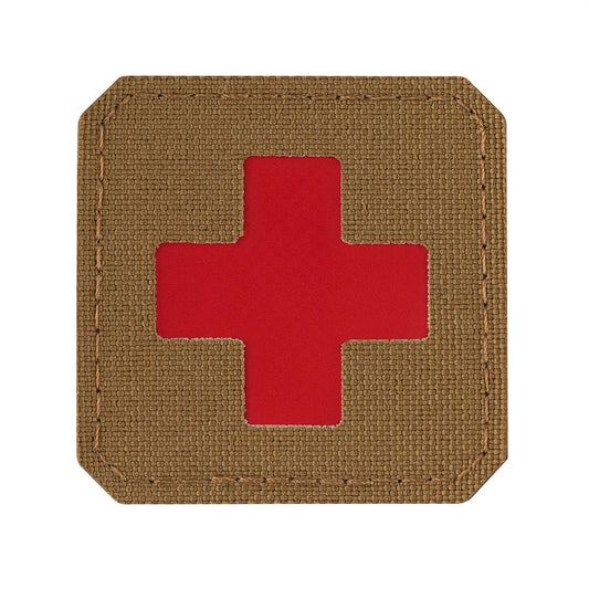 Patch Medic Cross Laser Cut M - TAC – Coyote + Rosu | Echipament tactic WARGEAR
