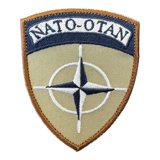 Patch NATO brodat velcro – 8 × 6 cm | WARGEAR RO
