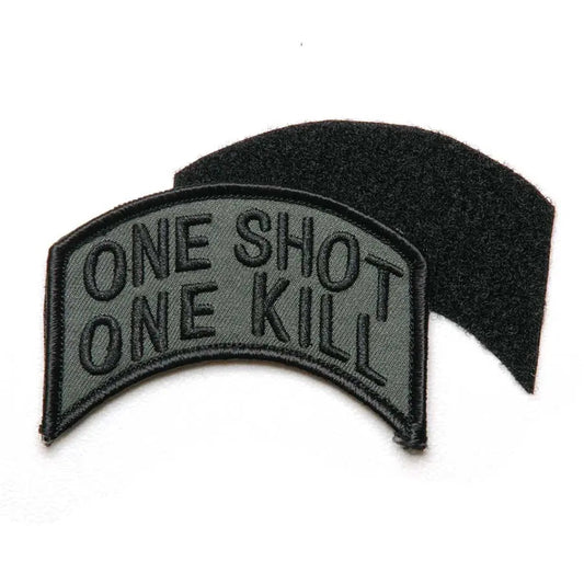 Patch ONE SHOT ONE KILL velcro textil | Echipament tactic WARGEAR