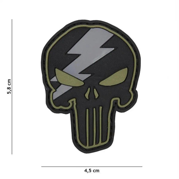 Patch Punisher Thunder Green velcro PVC | Echipament tactic WARGEAR