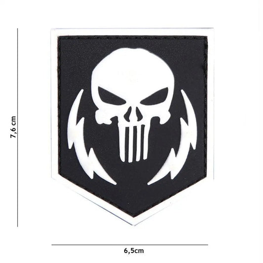 Patch Punisher Thunder Strokes velcro PVC | Echipament tactic WARGEAR
