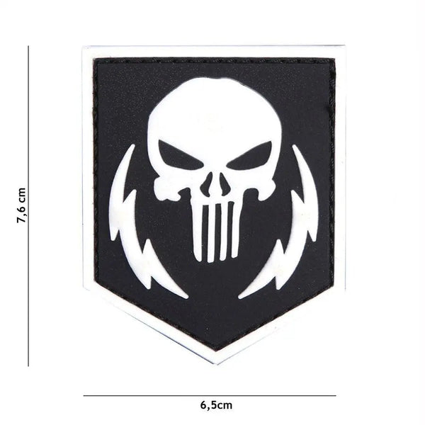 Patch Punisher Thunder Strokes velcro PVC | Echipament tactic WARGEAR