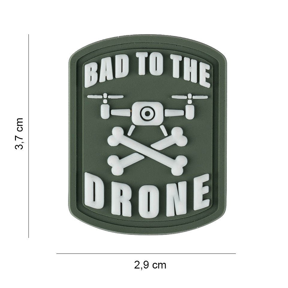 Patch PVC 3D 101 INC Bad to the Drone 3,7x2,9 cm – Verde Oliv | WARGEAR RO