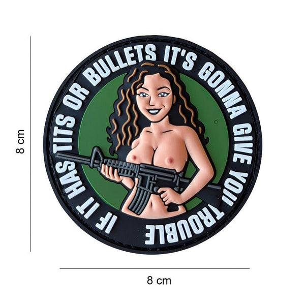 Patch PVC 3D 101 INC If It Has Tits or Bullets 8 cm – Rotund | WARGEAR RO