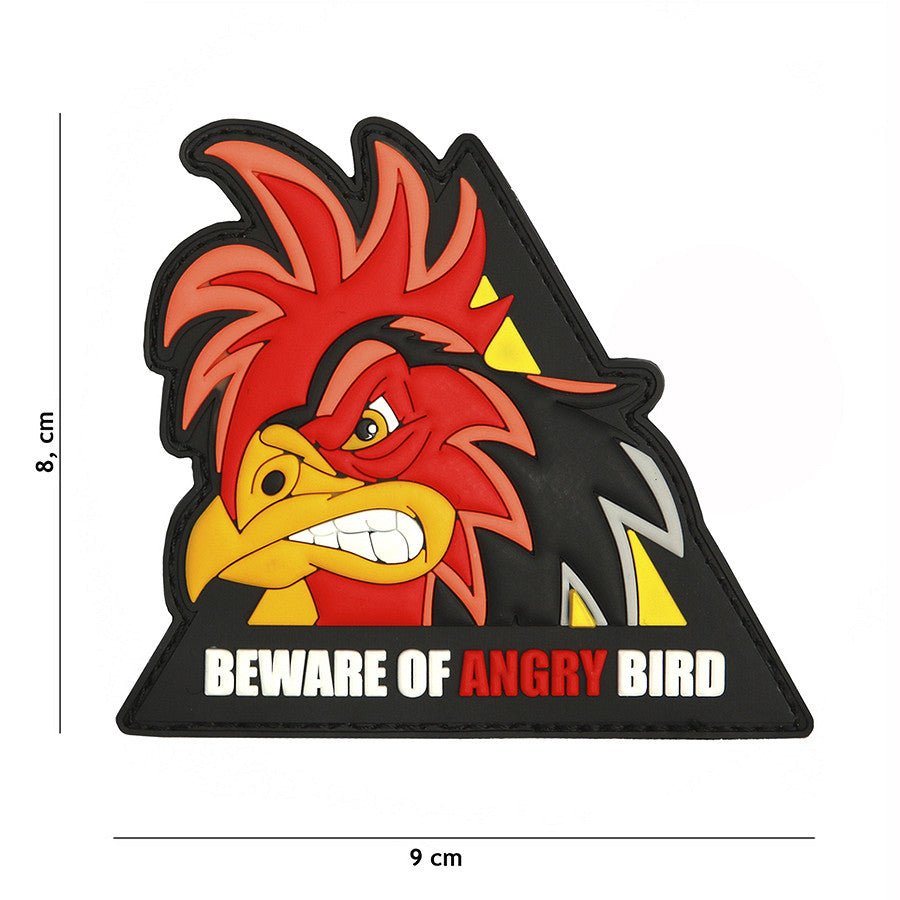 Patch PVC 3D M - Tac Beware of Angry Bird 9x8 cm | WARGEAR RO