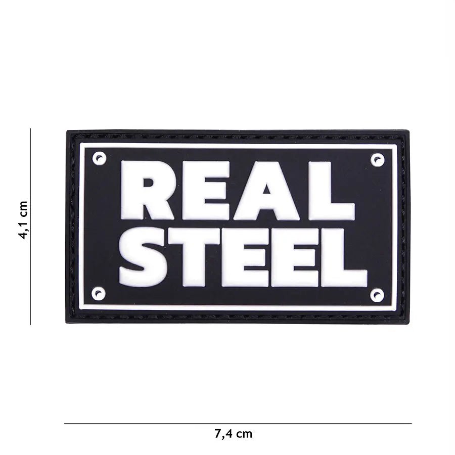 Patch REAL STEEL velcro PVC 101INC | Echipament tactic WARGEAR