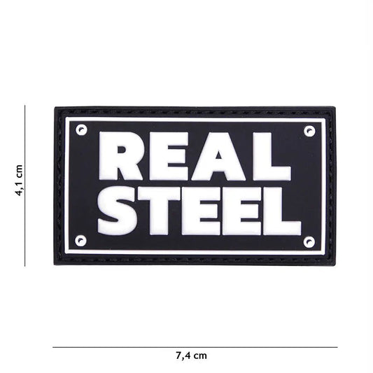 Patch REAL STEEL velcro PVC 101INC | Echipament tactic WARGEAR