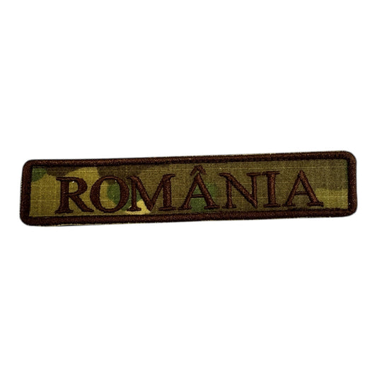 Patch ROMANIA Forte Terestre combat brodat – Velcro – 12,5 × 2,5 cm | WARGEAR RO