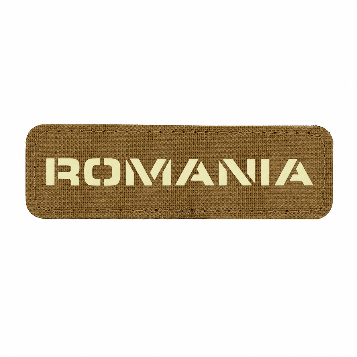 Patch ROMANIA fosforescent CORDURA® 500D laser - cut 25x80mm | WARGEAR RO