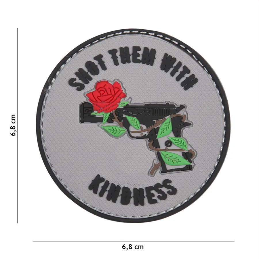 Patch Shot them with kindness velcro PVC | Echipament tactic WARGEAR