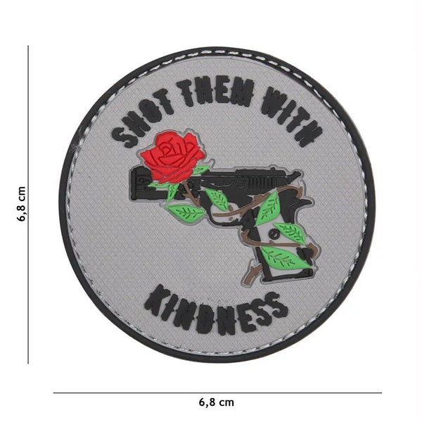 Patch Shot them with kindness velcro PVC | Echipament tactic WARGEAR