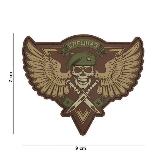 Patch Spetsnaz skull velcro 3D | Echipament tactic WARGEAR
