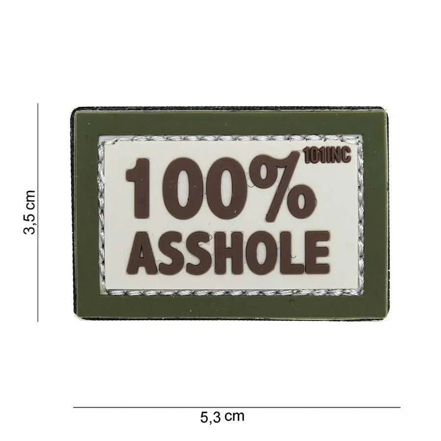 Patch velcro 100% ASSHOLE 3D PVC | Echipament tactic WARGEAR