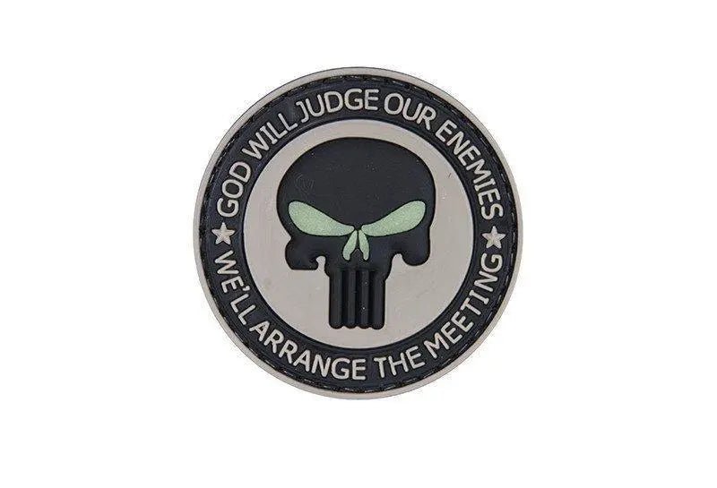 Patch velcro Punisher God will judge our enemies | Echipament tactic WARGEAR