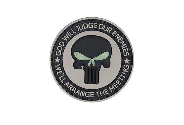 Patch velcro Punisher God will judge our enemies | Echipament tactic WARGEAR