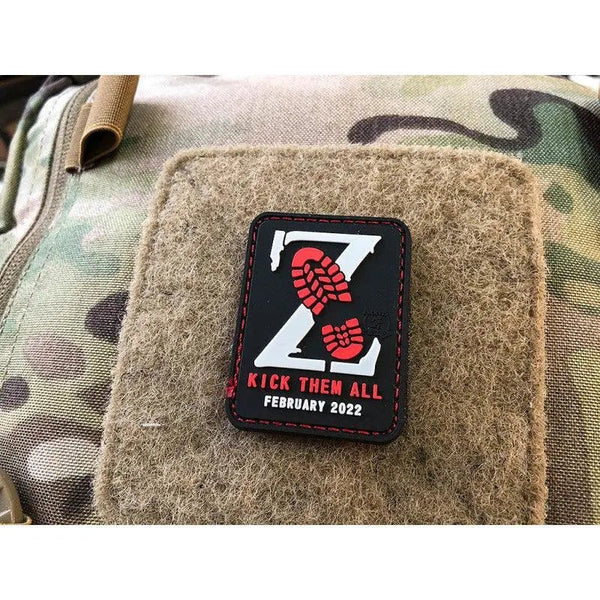Patch Z - Kick them all velcro PVC JTG | Echipament tactic WARGEAR