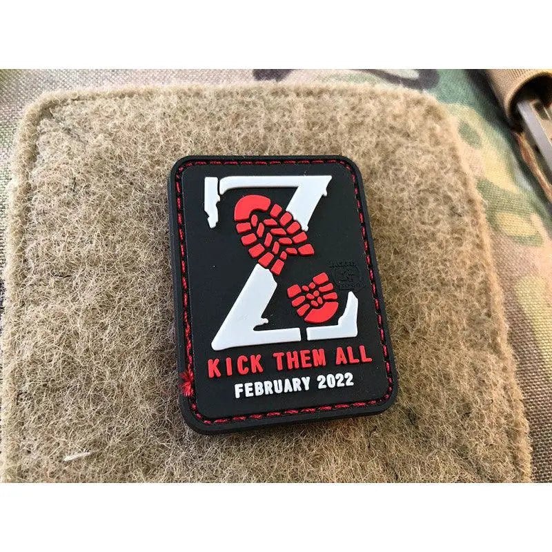 Patch Z - Kick them all velcro PVC JTG | Echipament tactic WARGEAR