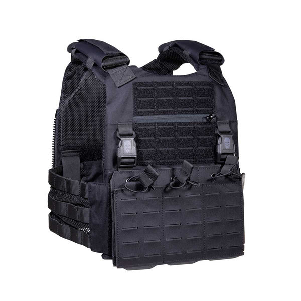 Plate carrier BASTION negru cu panou frontal detasabil, Cordura 1000D | WARGEAR RO