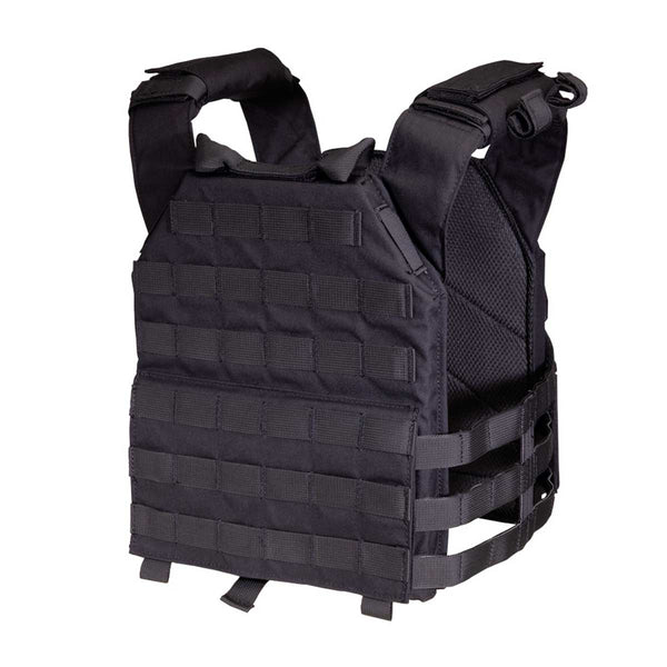 Plate carrier RAMPART negru cu triplu port-incarcator, Cordura 1000D | WARGEAR RO