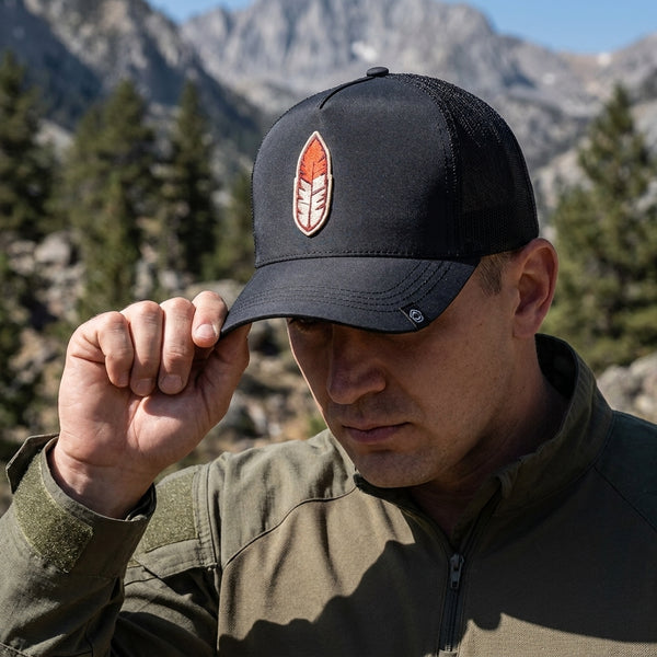 Sapca trucker Pentagon Hawk Neagra – Pana Brodata
