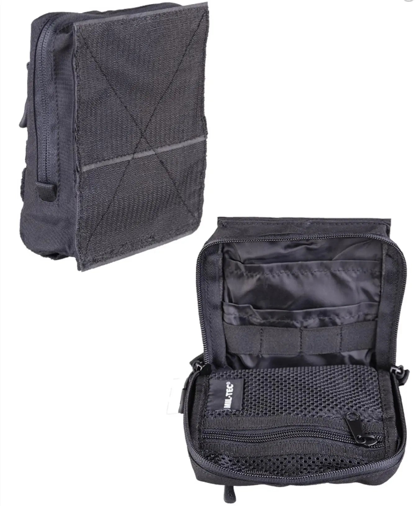 Pouch multifunctional negru velcro MIL - TEC | Echipament tactic WARGEAR