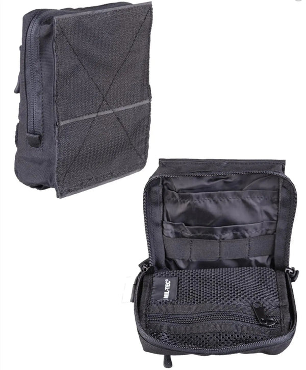 Pouch multifunctional negru velcro MIL - TEC | Echipament tactic WARGEAR