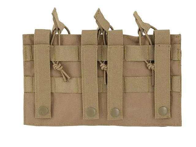 Pouch triplu Open Top 7.62 MOLLE Coyote | Echipament tactic WARGEAR