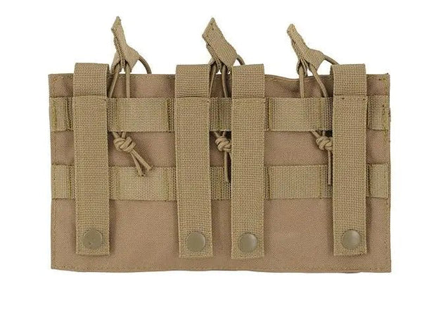 Pouch triplu Open Top 7.62 MOLLE Coyote | Echipament tactic WARGEAR