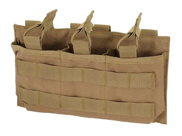 Pouch triplu Open Top 7.62 MOLLE Coyote | Echipament tactic WARGEAR