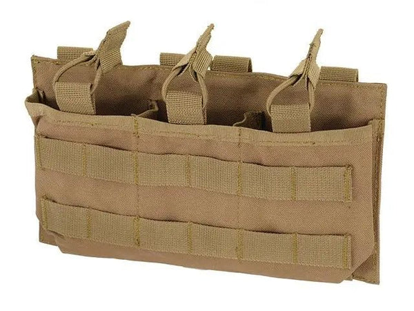 Pouch triplu Open Top 7.62 MOLLE Coyote | Echipament tactic WARGEAR