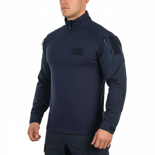 DEFCON 5 Tiger Combat Shirt Navy Blue – Bluza Tactica Profesionala Forte de Ordine WARGEAR