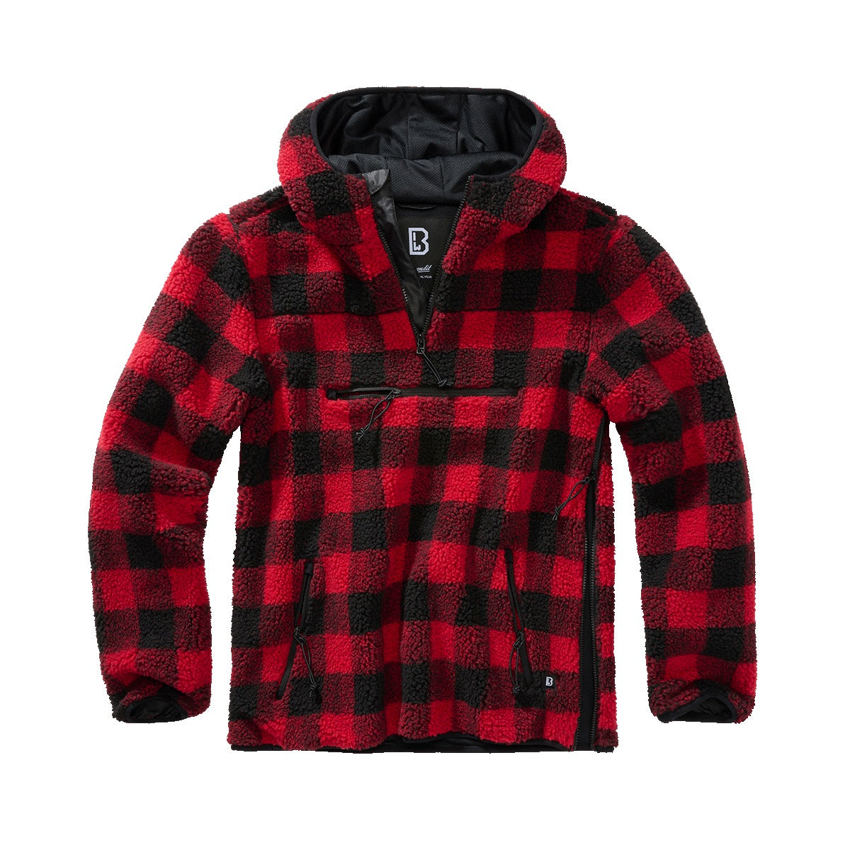 Pulover fleece teddy Worker Brandit - rosu/negru | WARGEAR RO