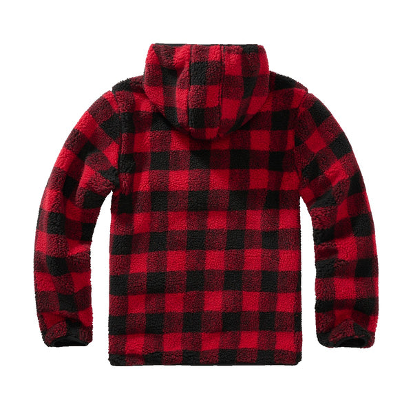 Pulover fleece teddy Worker Brandit - rosu/negru | WARGEAR RO