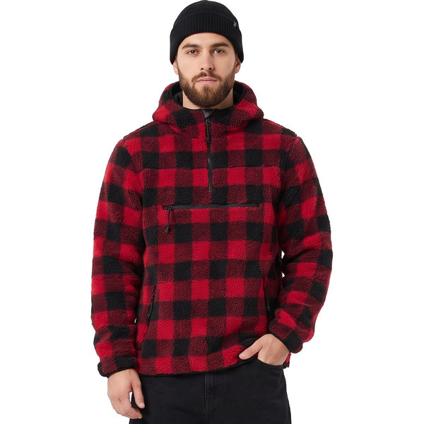 Pulover fleece teddy Worker Brandit - rosu/negru | WARGEAR RO
