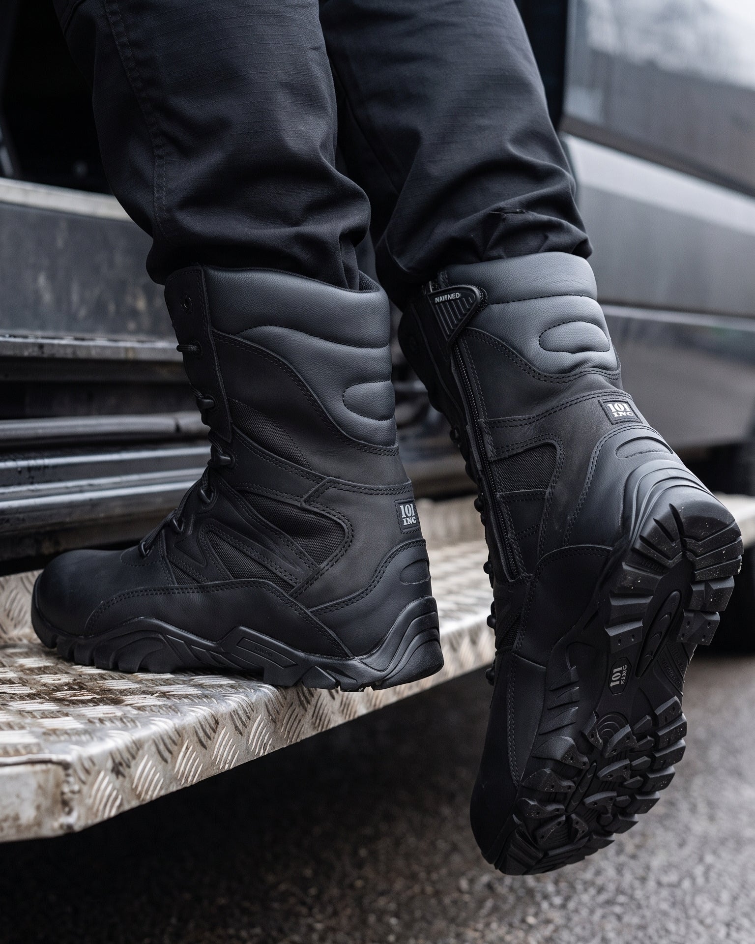 Bocanci Tactici Cordura Fermoar lateral 101 INC Recon – Negri