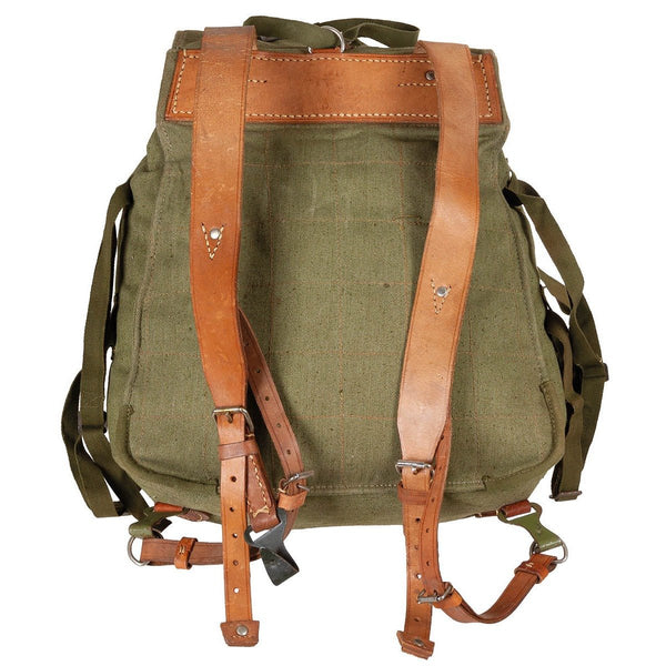 Rucsac Armata Romana RSR Oliv cu Curele din Piele 30L - Surplus Original, Ca Nou | WARGEAR RO
