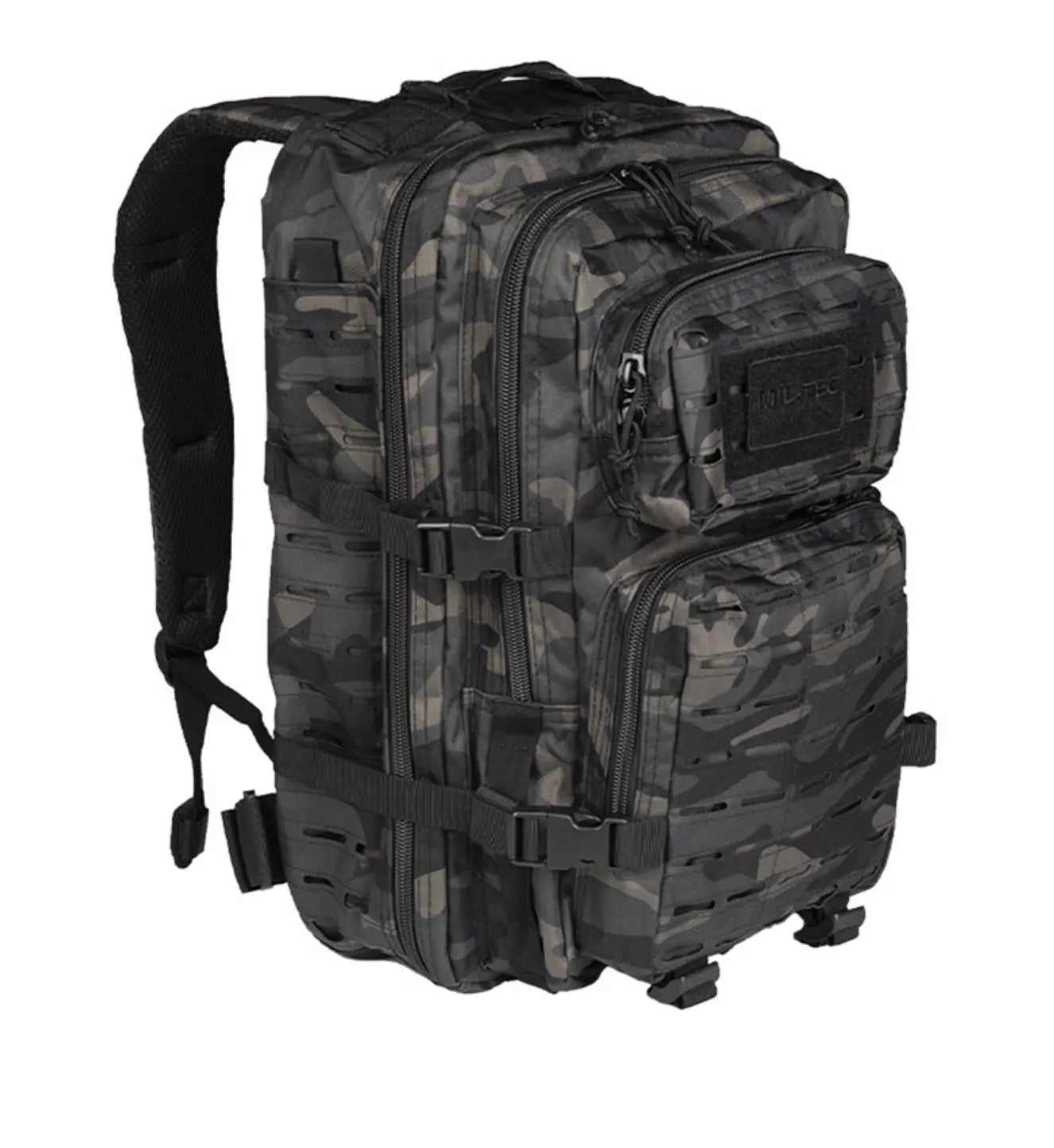 Rucsac tactic 36l laser cut Dark Camo Mil - Tec | Echipament tactic WARGEAR