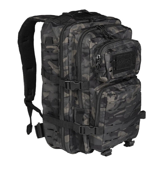 Rucsac tactic 36l laser cut Dark Camo Mil - Tec | Echipament tactic WARGEAR