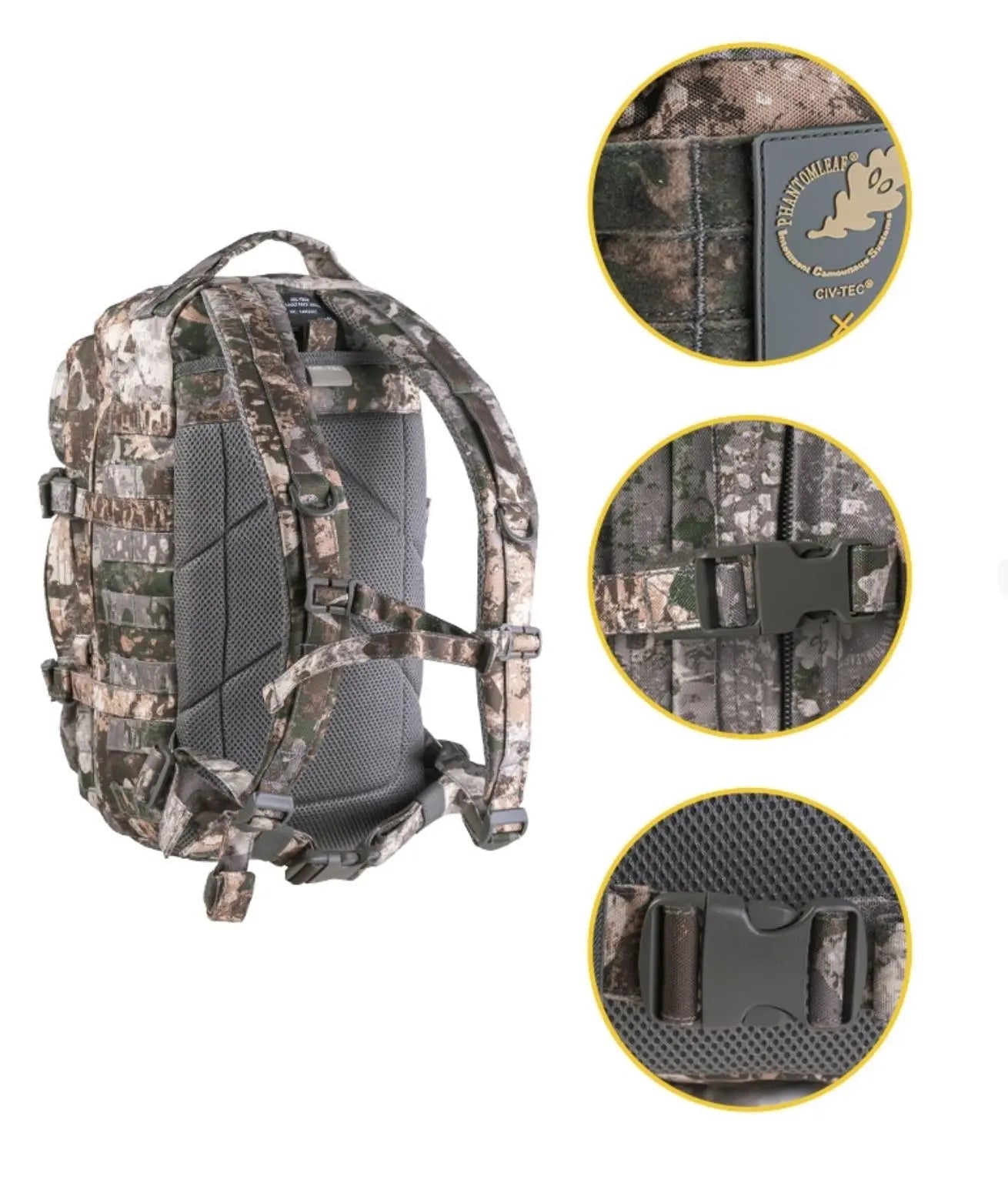 Rucsac tactic camuflaj 20l CIV - TEC® WASP I Z1B | Echipament tactic WARGEAR