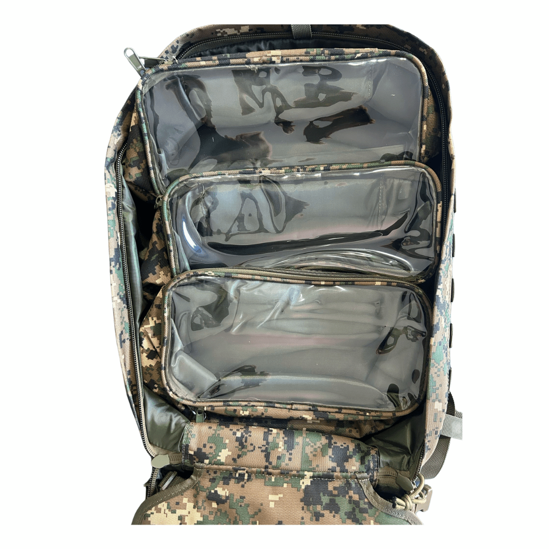Rucsac Tactic Medical Modular 1000D Digital Woodland – Husă Impermeabilă Inclusă | WARGEAR RO