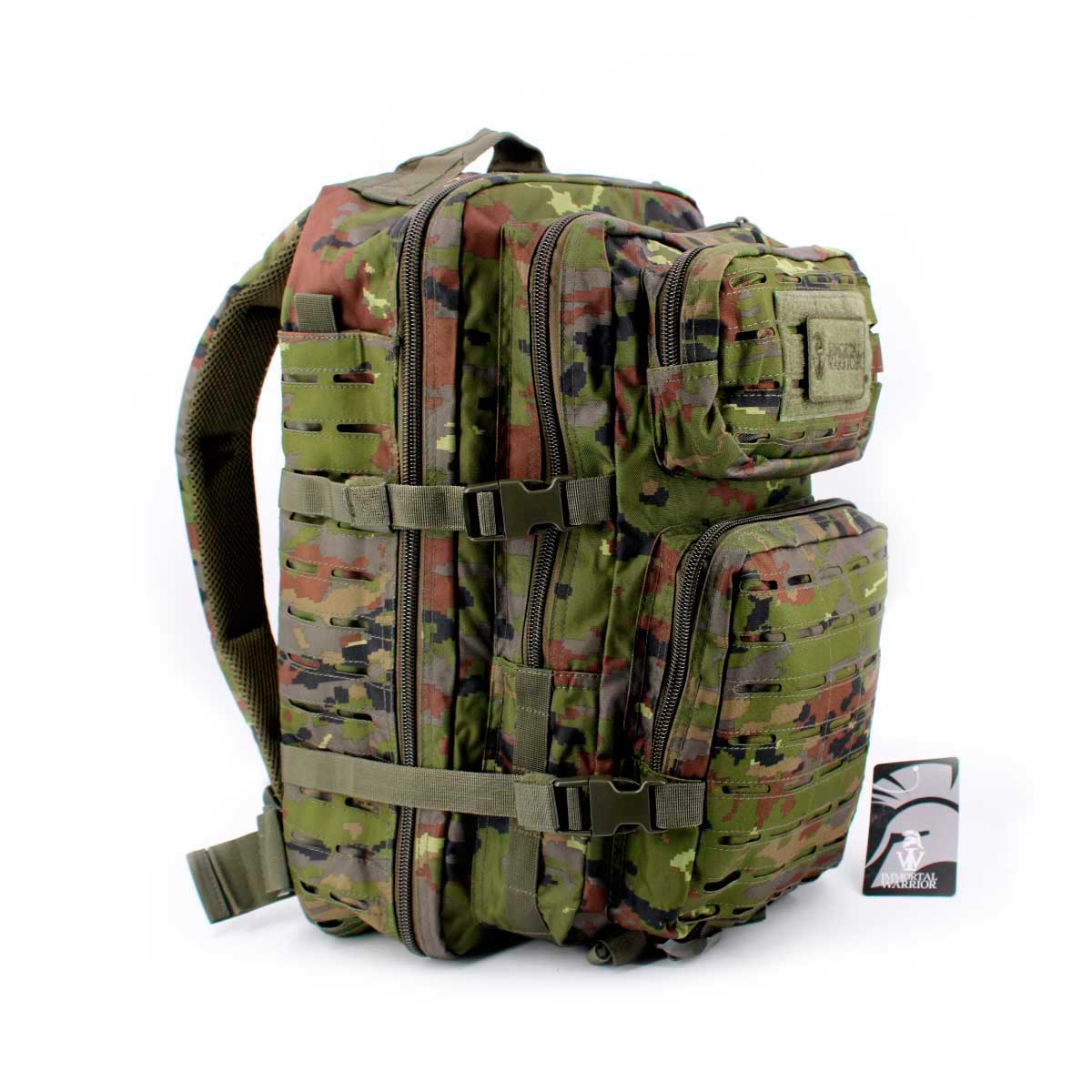 Rucsac tactic RIDGELINE 36L cu panou laser cut – Pixelat Padure – detaliu