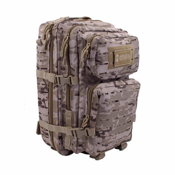 Rucsac tactic RIDGELINE 36L cu panou laser cut – Pixelat Arid – detaliu